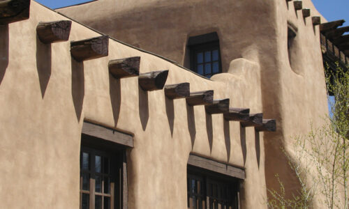 Santa fe - Territorial architecture in Arizona featuring deep patios and textured stucco.